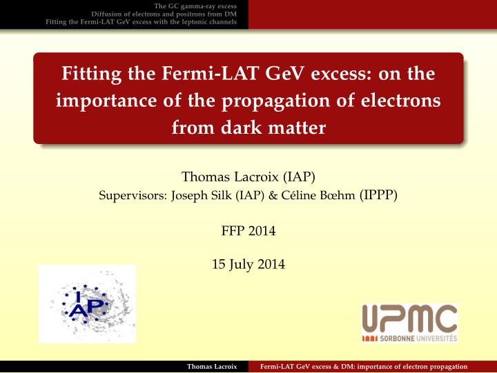 fitting the fermi lat gev excess on the importance of the