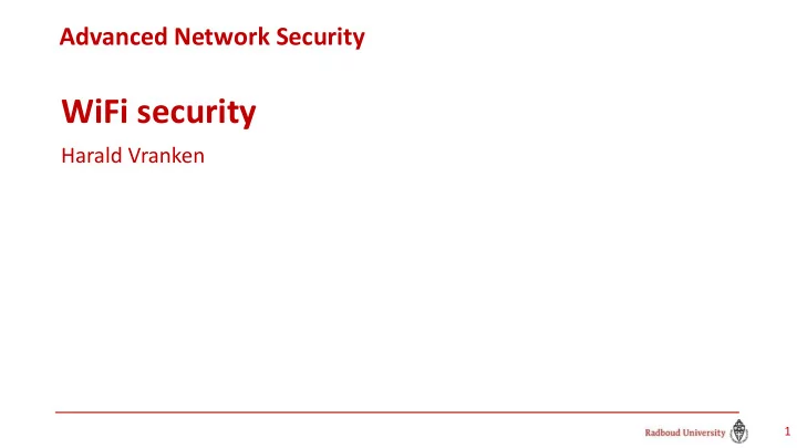 wifi security