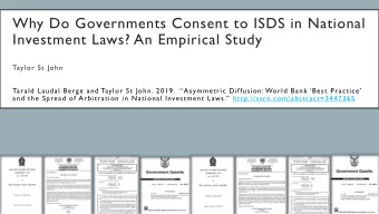 Investment Laws? An Empirical Study  Taylor St John Tarald Laudal Berge and Taylor St John. 2019.