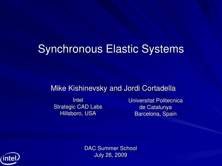 synchronous elastic systems