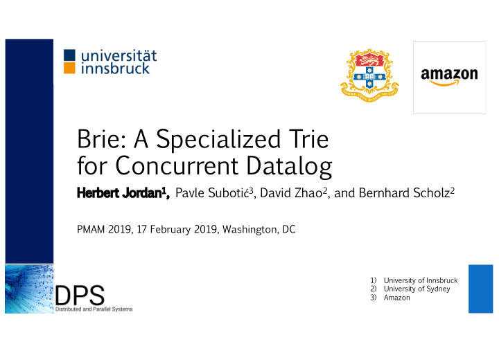 brie a specialized trie for concurrent datalog