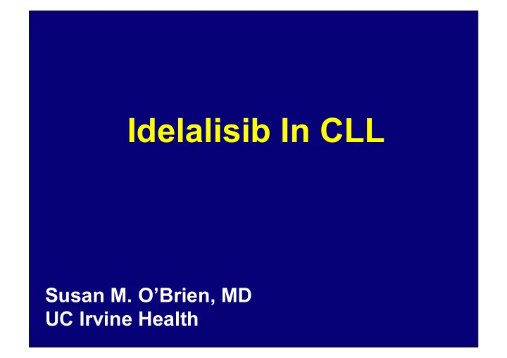 idelalisib in cll