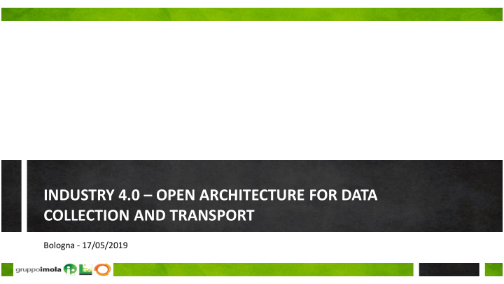 industry 4 0 open architecture for data collection and