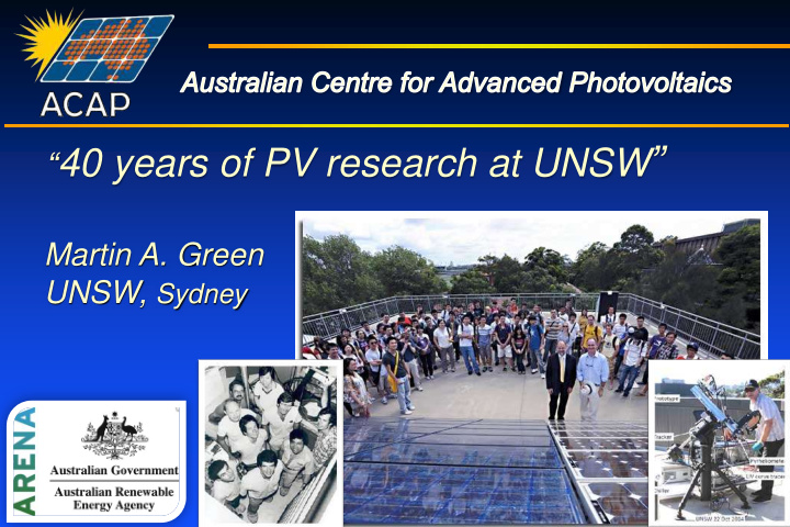 40 years of pv research at unsw