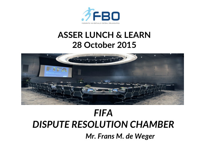 fifa dispute resolution chamber