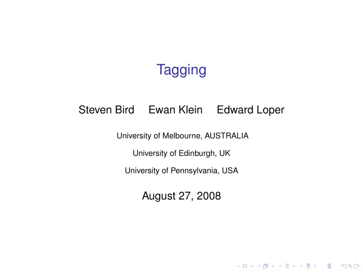 tagging