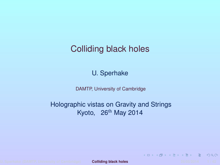 colliding black holes