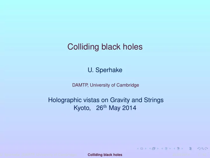 colliding black holes