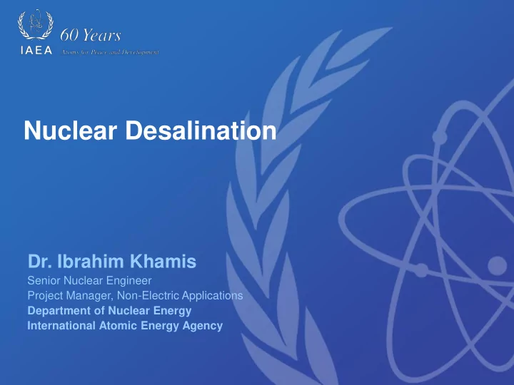 nuclear desalination