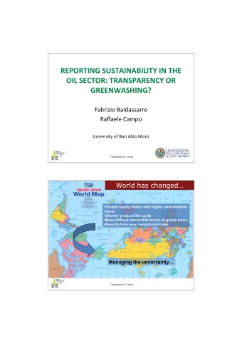Dal vino al wine business  Managing the uncertainty  F. Baldassarre-R. Campo  F. Baldassarre-R.