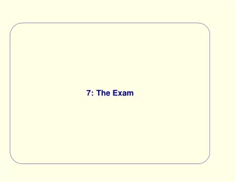 7: The Exam          CS1021  CS1021 Exam structure  Exam consists of 4 questions,