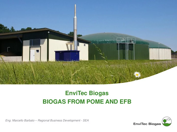 envitec biogas biogas from pome and efb