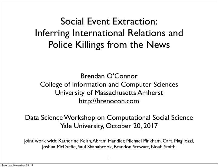 social event extraction inferring international relations