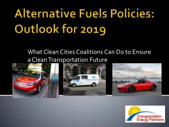 What Clean Cities Coalitions Can Do to Ensure  a Clean Transportation Future  Nissan North America,