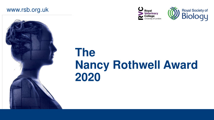 the nancy rothwell award 2020 key information