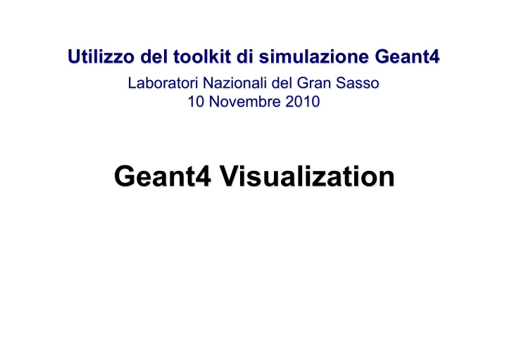 geant4 visualization introduction