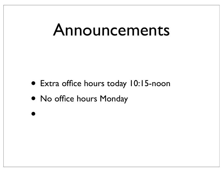 announcements