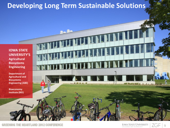 developing long term sustainable solutions