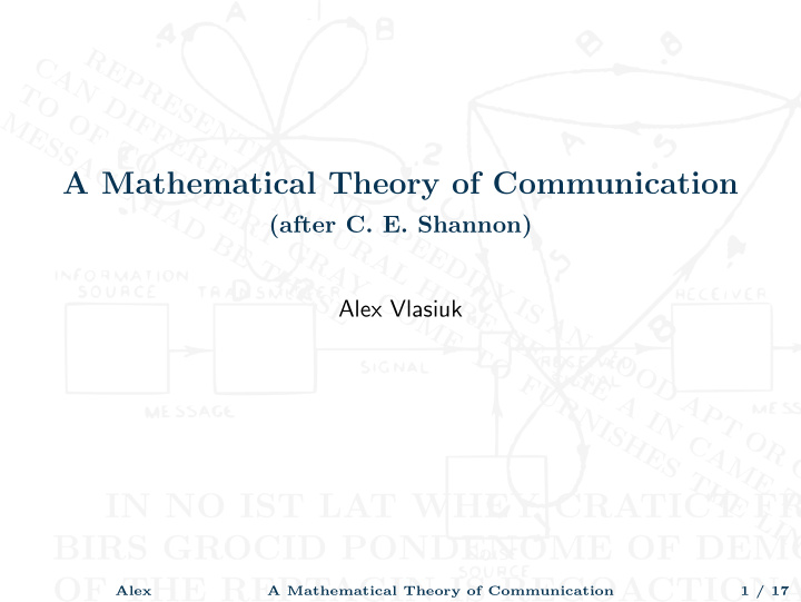 a mathematical theory of communication
