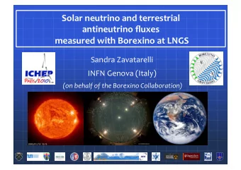Solarneutrinoandterrestrial  antineutrinofluxes