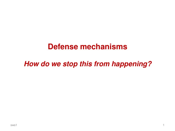 defense mechanisms