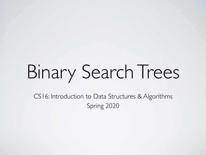 binary search trees