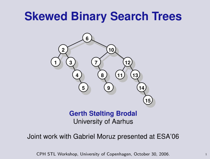 skewed binary search trees
