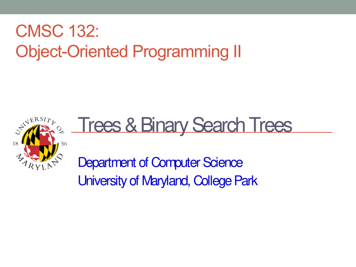 trees binary search trees