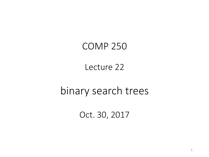 binary search trees