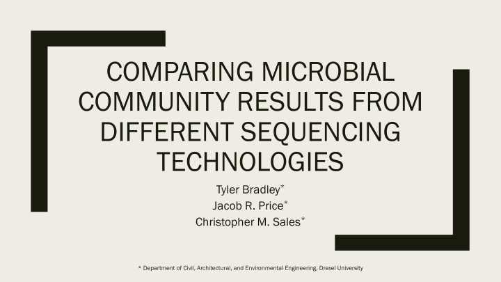 comparing microbial