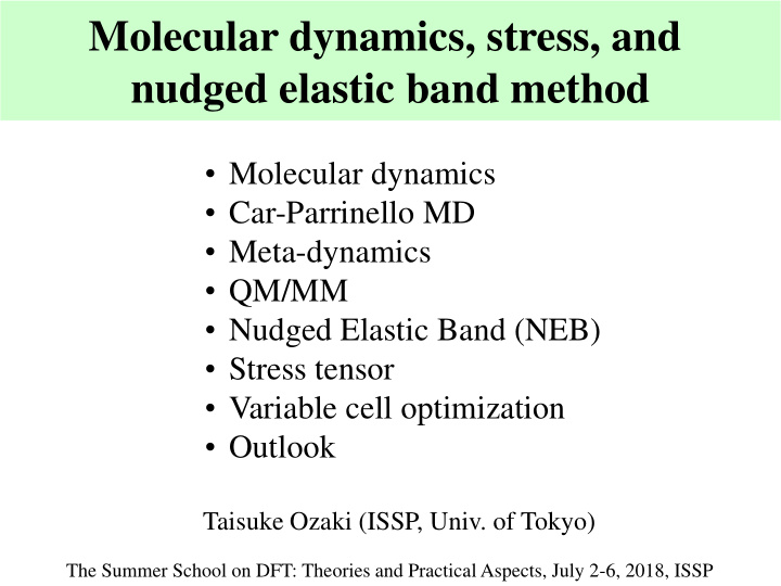 nudged elastic band method