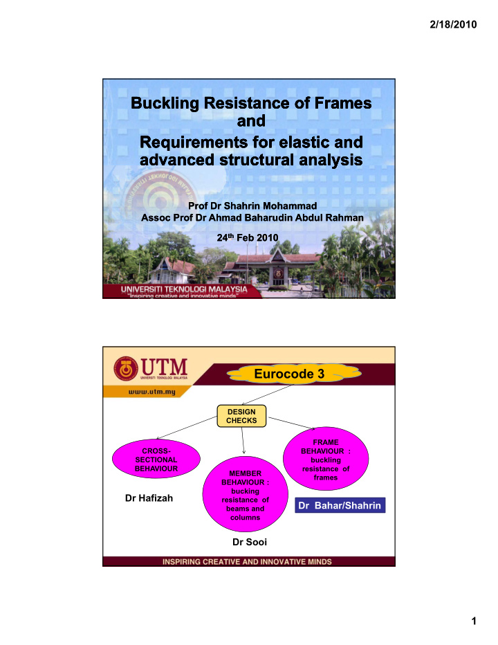buckling resistance of frames buckling resistance of