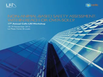 LRI WEBSITE COMMUNICATION  Acknowledgements  Workshop Chair: Stuart Marshall (Unilever, SIG