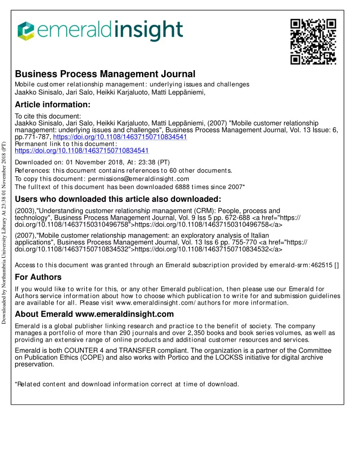 business process management journal