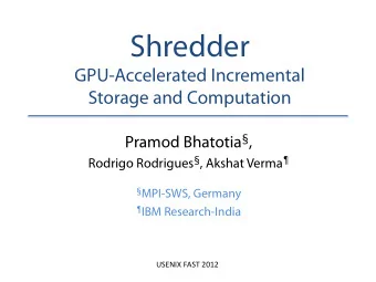 Handling the data deluge  Data stored in data centers is growing at a fast pace  Challenge: