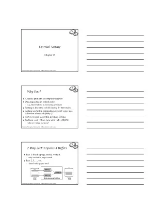 ExternalSorting  Chapter13