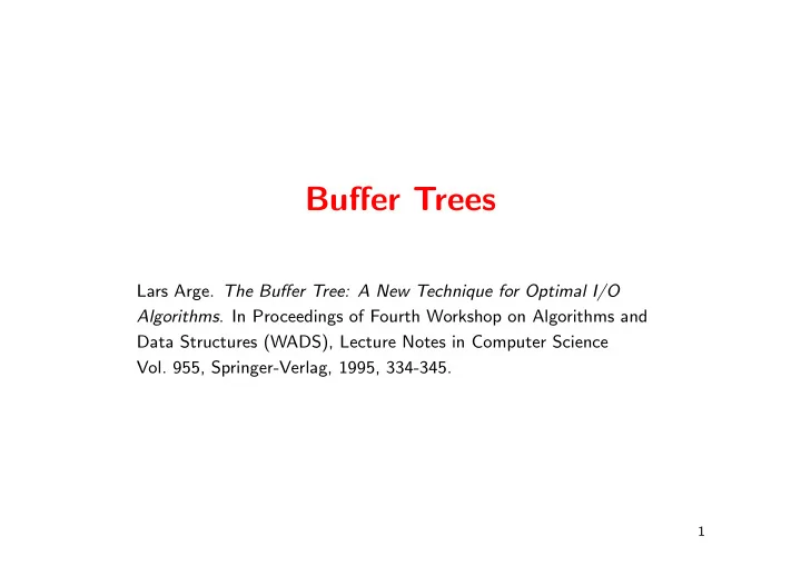 buffer trees