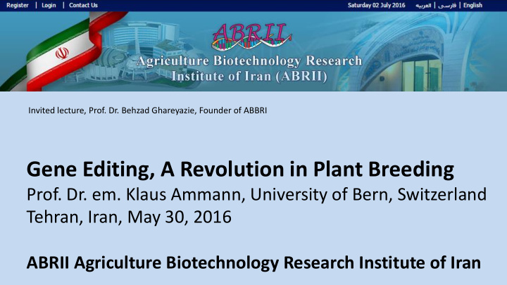 gene editing a revolution in plant breeding