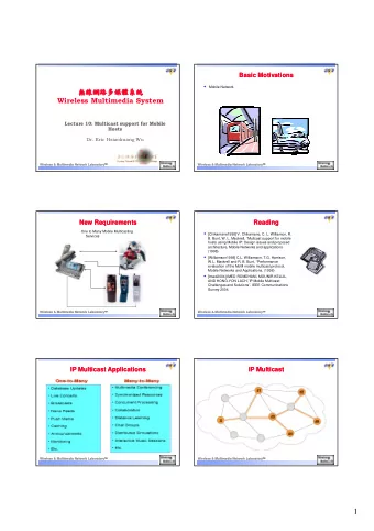 1  IP Multicast Applications  IP Multicast Applications  Agenda  Agenda  Fundamental Approaches: