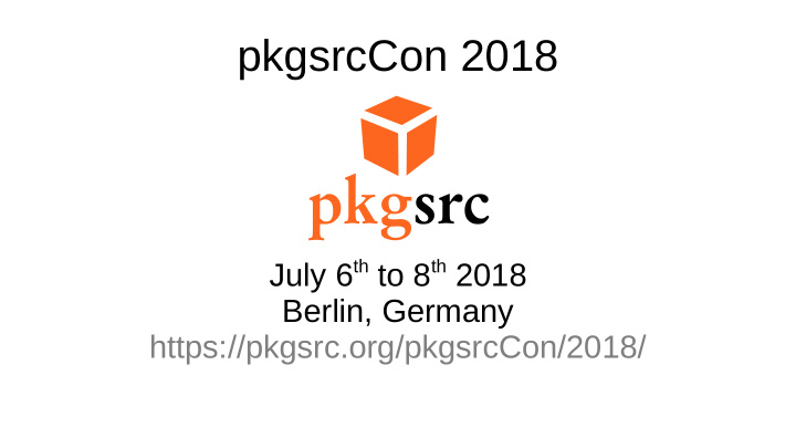 pkgsrccon 2018