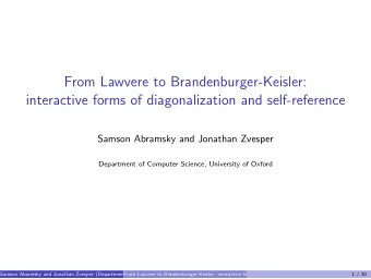 From Lawvere to Brandenburger-Keisler:  interactive forms of diagonalization and self-reference