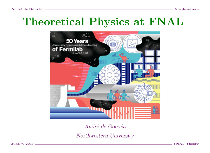 theoretical physics at fnal