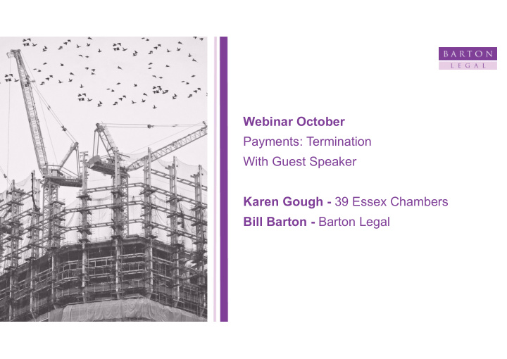 webinar october payments termination with guest speaker