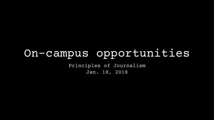 on campus opportunities