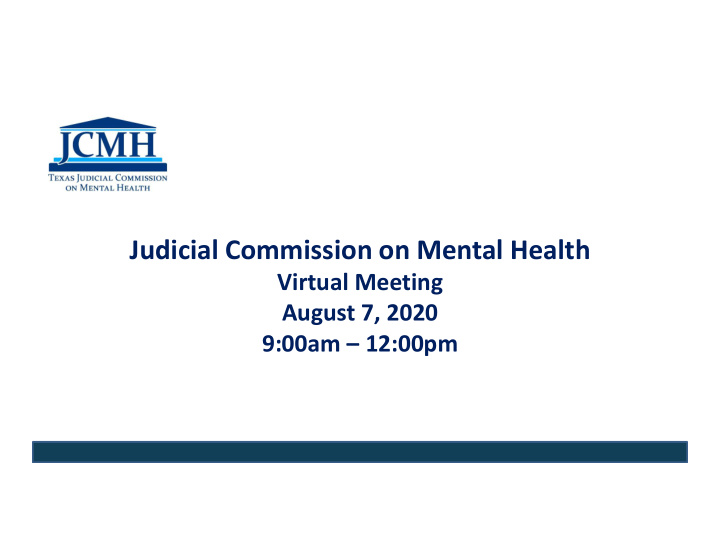 judicial commission on mental health