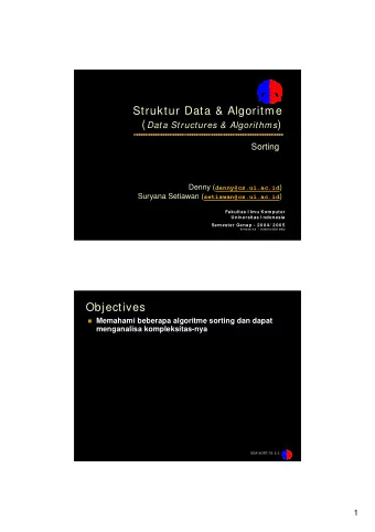 Struktur Data &amp; Algoritme ( Data Structures &amp; Algorithms )  Sorting Denny (