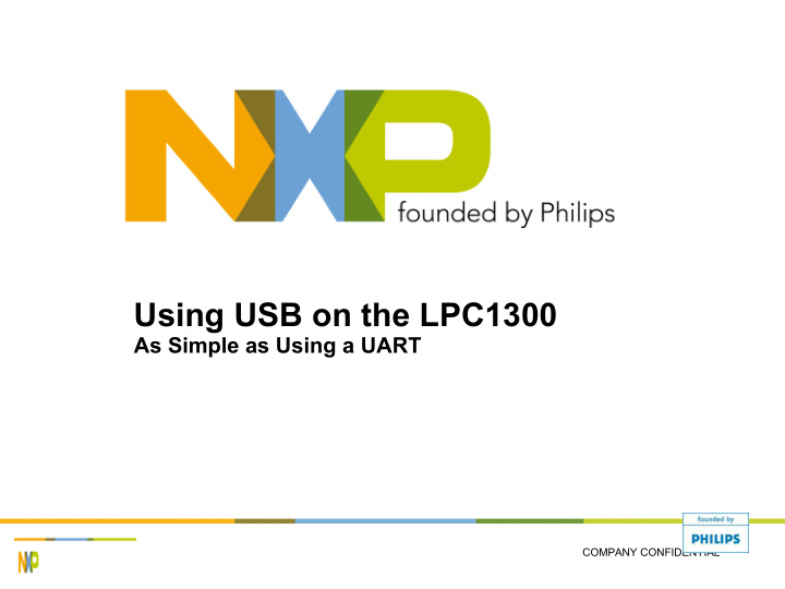 using usb on the lpc1300