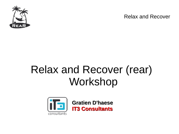 relax and recover rear workshop