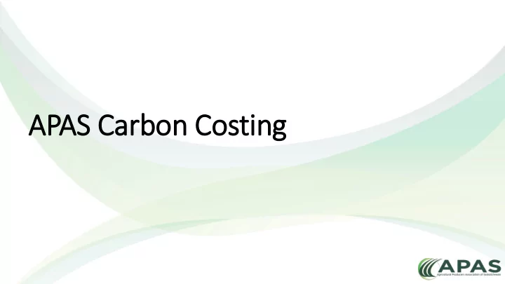 apas carbon costing
