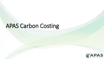 APAS Carbon Costing  April 1, 2019:  Application of  f Federal Carbon Backstop to SK $20/tCO 2 e in